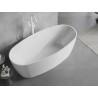 Mexen Lira freistehende Badewanne Muster 170 x 80 cm, weiß, weißer Überlauf - 52831708000-20
