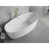 Mexen Lira freistehende Badewanne Muster 170 x 80 cm, weiß, Überlauf gold - 52831708000-50