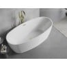 Mexen Lira freistehende Badewanne Muster 170 x 80 cm, weiß, Überlauf gebürstet gold - 52831708000-55