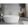 Mexen Lira freistehende Badewanne Muster 170 x 80 cm, weiß, Überlauf gebürstet gold - 52831708000-55
