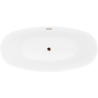 Mexen Lira freistehende Badewanne Modell 170 x 80 cm, weiß, Überlauf Roségold - 52831708000-60