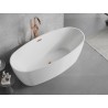 Mexen Lira freistehende Badewanne Modell 170 x 80 cm, weiß, Überlauf Roségold - 52831708000-60