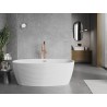 Mexen Lira freistehende Badewanne Modell 170 x 80 cm, weiß, Überlauf Roségold - 52831708000-60