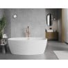 Mexen Lira freistehende Badewanne Muster 170 x 80 cm, weiß, Überlauf gebürstetes Kupfer - 52831708000-65