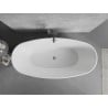 Mexen Lira freistehende Badewanne Muster 170 x 80 cm, weiß, Überlauf gun gray gebürstet - 52831708000-66