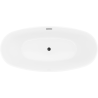 Mexen Lira freistehende Badewanne Muster 170 x 80 cm, weiß, schwarzer Überlauf - 52831708000-70