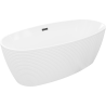 Mexen Lira freistehende Badewanne Muster 170 x 80 cm, weiß, schwarzer Überlauf - 52831708000-70