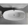 Mexen Lira freistehende Badewanne Muster 170 x 80 cm, weiß, schwarzer Überlauf - 52831708000-70