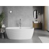 Mexen Lira freistehende Badewanne Muster 170 x 80 cm, weiß, Überlauf Gun Metal - 52831708000-95