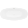 Mexen Lira freistehende Badewanne Muster 170 x 80 cm, weiß, Überlauf gebürstetes Nickel - 52831708000-97