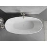 Mexen Lira freistehende Badewanne Muster 170 x 80 cm, weiß, Überlauf gebürstetes Nickel - 52831708000-97