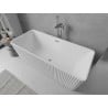Mexen Nila freistehende gerillte Badewanne 170 x 75 cm, weiß, Überlauf chrom - 52841708000-01