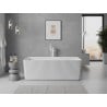 Mexen Nila freistehende gerippte Badewanne 170 x 75 cm, weiß, weißer Überlauf - 52841708000-20