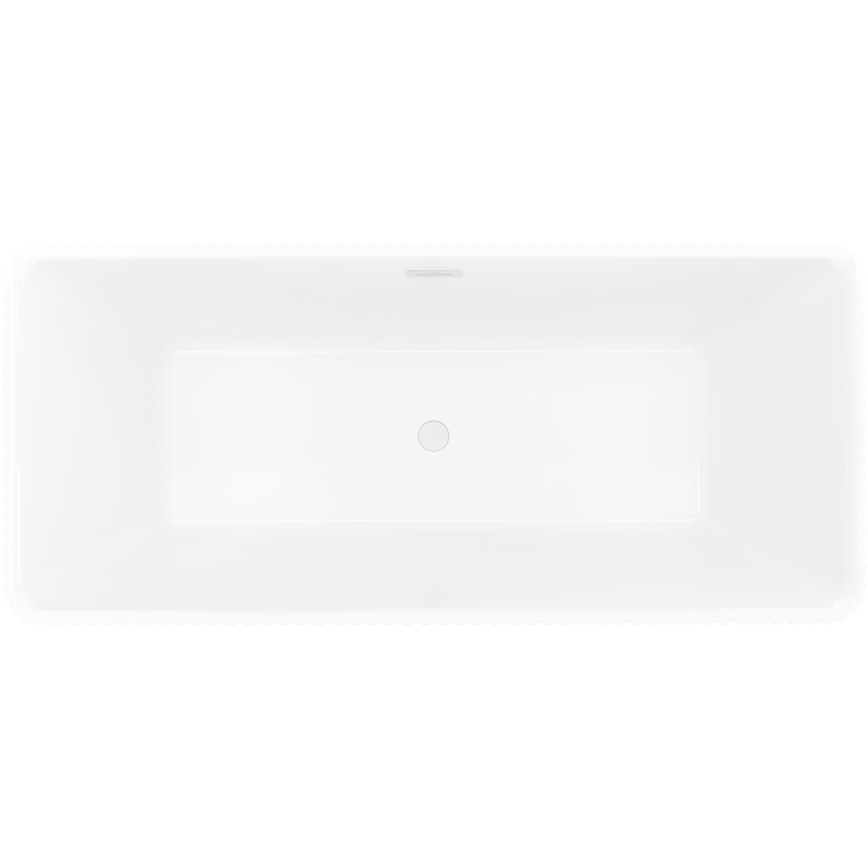 Mexen Nila freistehende gerippte Badewanne 170 x 75 cm, weiß, weißer Überlauf - 52841708000-20