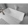 Mexen Nila freistehende gerippte Badewanne 170 x 75 cm, weiß, weißer Überlauf - 52841708000-20