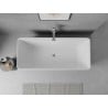 Mexen Nila freistehende geriffelte Badewanne 170 x 75 cm, weiß/schwarz, Überlauf Chrom - 52841708075-01