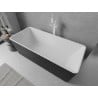 Mexen Nila freistehende gerillte Badewanne 170 x 75 cm, weiß/schwarz, weißer Überlauf - 52841708075-20