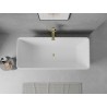 Mexen Nila freistehende Wellbadewanne 170 x 75 cm, weiß/schwarz, Überlauf gold gebürstet - 52841708075-55