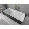 Mexen Nila freistehende Wellbadewanne 170 x 75 cm, weiß/schwarz, Überlauf gold gebürstet - 52841708075-55