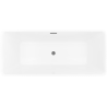 Mexen Nila freistehende geriffelte Badewanne 170 x 75 cm, weiß/schwarz, Überlauf gun gray gebürstet - 52841708075-66