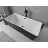 Mexen Nila freistehende Rillenbadewanne 170 x 75 cm, weiß/schwarz, schwarzer Überlauf - 52841708075-70