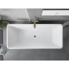 Mexen Tava freistehende geriffelte Badewanne 170 x 75 cm, weiß, Überlauf gold - 52851707500-50