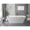 Mexen Tava freistehende gerillte Badewanne 170 x 75 cm, weiß, Überlauf Roségold - 52851707500-60