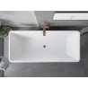 Mexen Tava freistehende gerillte Badewanne 170 x 75 cm, weiß, Überlauf Roségold - 52851707500-60