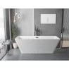 Mexen Tava freistehende Rillenbadewanne 170 x 75 cm, weiß, schwarze Überlauf - 52851707500-70