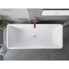 Mexen Tava freistehende Riffelbadewanne 170 x 75 cm, weiß/schwarz, Überlauf gebürstetes Kupfer - 52851707575-65