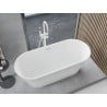 Mexen Yara freistehende gerillte Badewanne 170 x 75 cm, weiß, weißer Überlauf - 52861707500-20