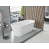 Mexen Yara freistehende gerillte Badewanne 170 x 75 cm, weiß, weißer Überlauf - 52861707500-20