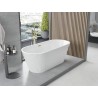 Mexen Yara freistehende geriffelte Badewanne 170 x 75 cm, weiß, Überlauf gold - 52861707500-50