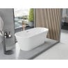 Mexen Yara freistehende geriffelte Badewanne 170 x 75 cm, weiß, Überlauf Roségold - 52861707500-60