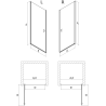 Mexen Mist-B Duschschwingtür 70 cm, transparent, Chrom - 8A2-070-000-01-00