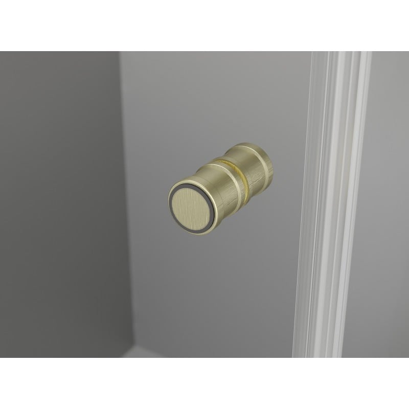 Mexen Mist-F faltbare Duschkabine links 120 x 75 cm, transparent, gebürstetes Gold - 8A6T-120-075-55-00-L