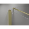 Mexen Mist-F faltbare Duschkabine links 95 x 85 cm, transparent, gebürstetes Gold - 8A6T-095-085-55-00-L