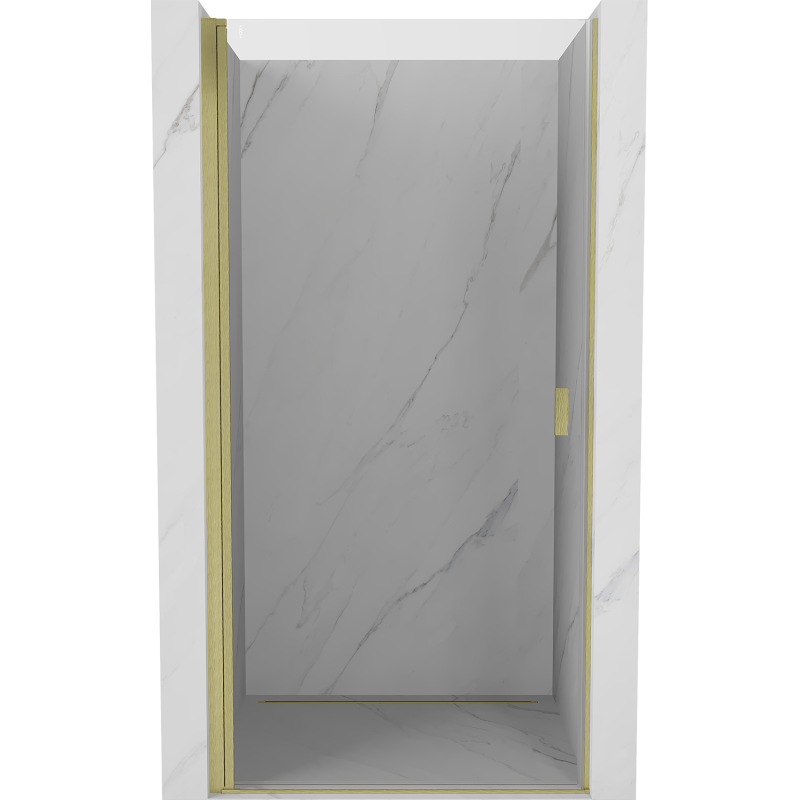 Mexen Mist-B Duschdrehtür 65 cm, transparent, gebürstetes Gold - 8A2-065-000-55-00