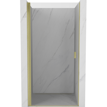 Mexen Mist-B Duschschwenktür 70 cm, transparent, gebürstetes Gold - 8A2-070-000-55-00