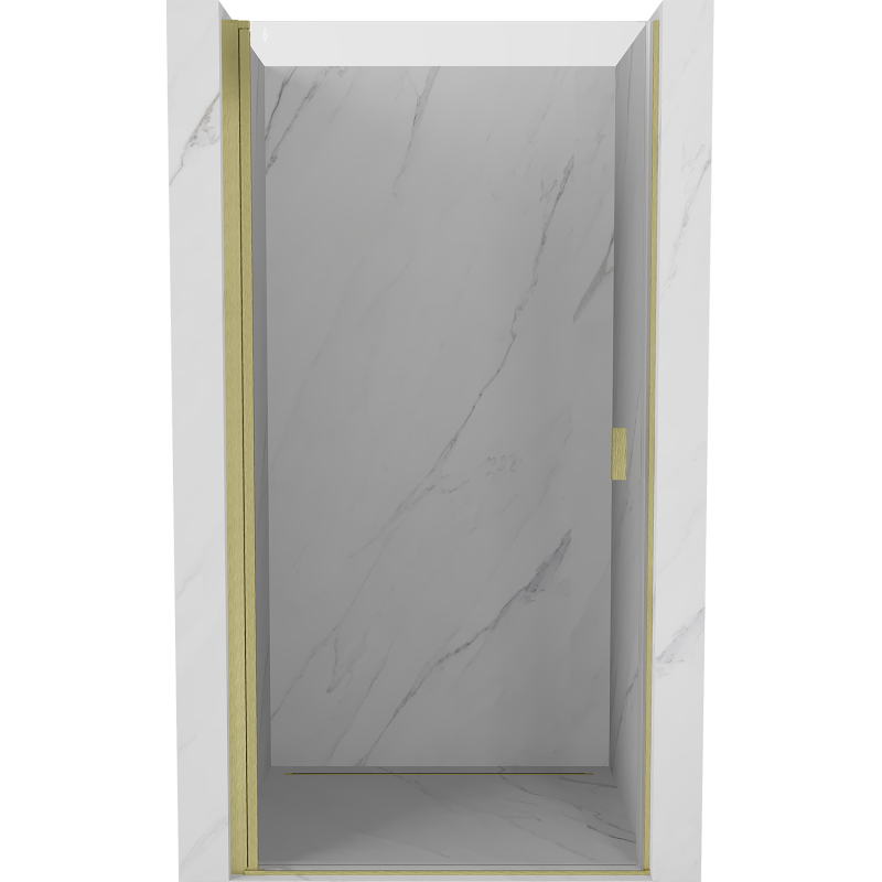 Mexen Mist-B Duschdrehtür 95 cm, transparent, gebürstetes Gold - 8A2-095-000-55-00