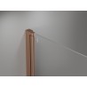 Mexen Mist-B Duschtür zum Schwenken 100 cm, transparent, gebürstetes Kupfer - 8A2-100-000-65-00