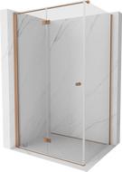 Mexen Mist-F Klapp-Duschkabine links 85 x 90 cm, transparent, gebürstetes Kupfer - 8A6T-085-090-65-00-L