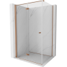 Mexen Mist-F Falttür-Duschkabine links 110 x 95 cm, transparent, gebürstetes Kupfer - 8A6T-110-095-65-00-L