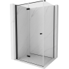 Mexen Mist-F klappbare Duschkabine links 110 x 70 cm, transparent, schwarz - 8A6T-110-070-70-00-L