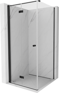 Mexen Mist-F Duschkabine klappbar links 95 x 95 cm, transparent, schwarz - 8A6T-095-095-70-00-L