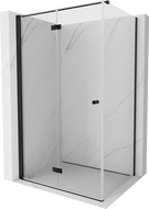 Mexen Mist-F klappbare Duschkabine links 100 x 95 cm, transparent, schwarz - 8A6T-100-095-70-00-L