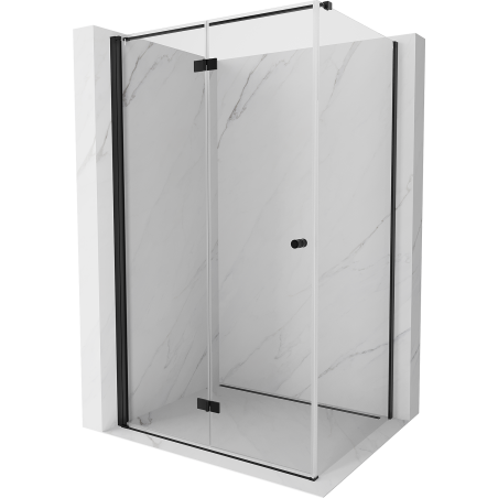 Mexen Mist-F faltbare Duschkabine links 110 x 100 cm, transparent, schwarz - 8A6T-110-100-70-00-L