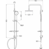 Mexen T40 Duschsäule, Roségold - 798404093-60
