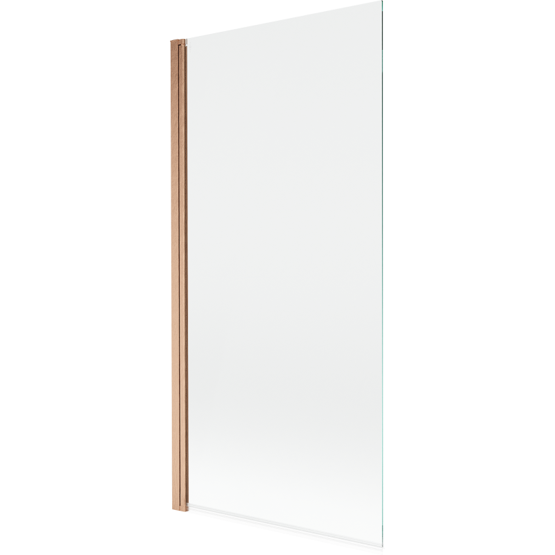 Mexen Mist Duschwand, 1-flügelig, 90 x 150 cm, transparent, gebürstetes Kupfer - 8A9-090-001-65-00