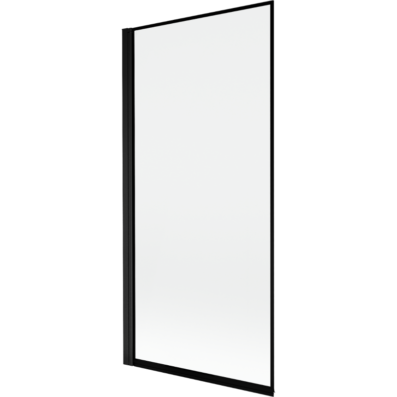 Mexen Mist Badewannenwand 1-flügelig links 90 x 150 cm, schwarzer Rahmen, schwarz - 8A9-090-001-70-70-L